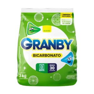 GRANBY JABON EN POLVO 3KG MATIC BICARBONATO LIMON